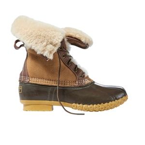 LL Bean Shearling Women's Signature Wicked Good Bean Boots, 10"